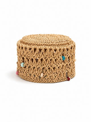 Handmade open weave Pillbox